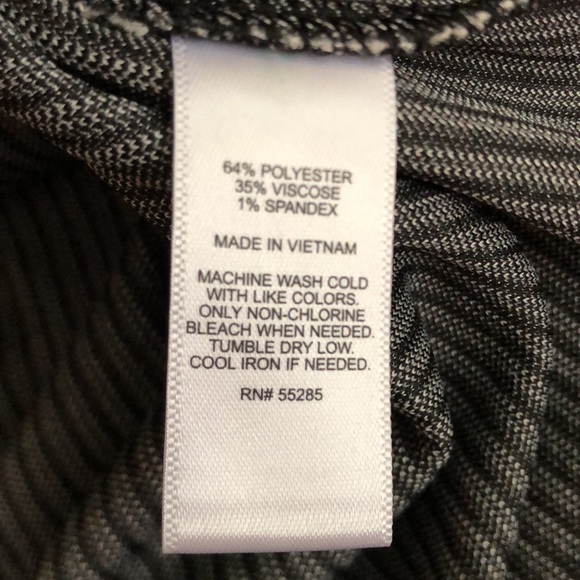 Black & white striped blouse with belted from or back - Picture 3 of 3